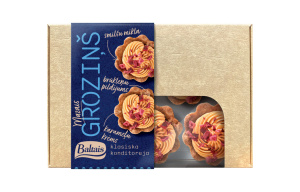 Mazie groziņi ar karameļu krēmu un brūkleņu pildījumu